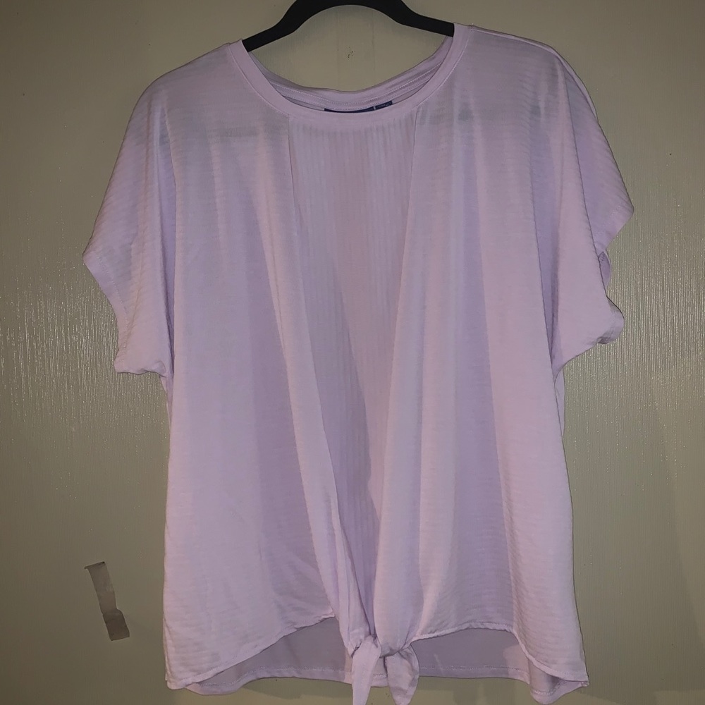 APT 9 Light  lilac tie front top
